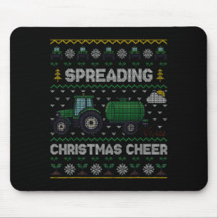 Spreading Christmas Cheer Funny Farming Tractor Ug Mouse Pad