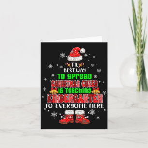 Spreading Christmas Cheer Kindergarten Teacher Card