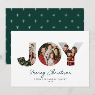 Spreading Joy Lettering Holiday Photo Collage Card