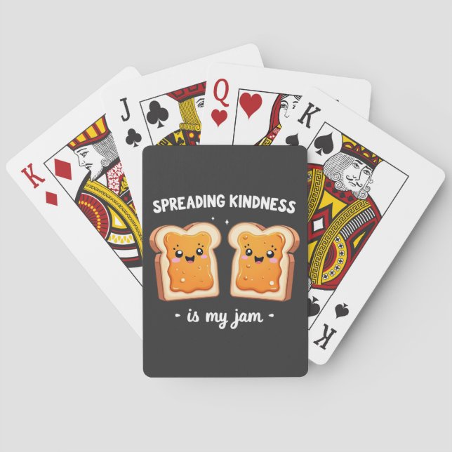 Spreading Kindness is My Jam Funny Loaf Bread Jam Playing Cards (Back)