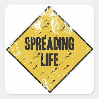 Spreading life square sticker