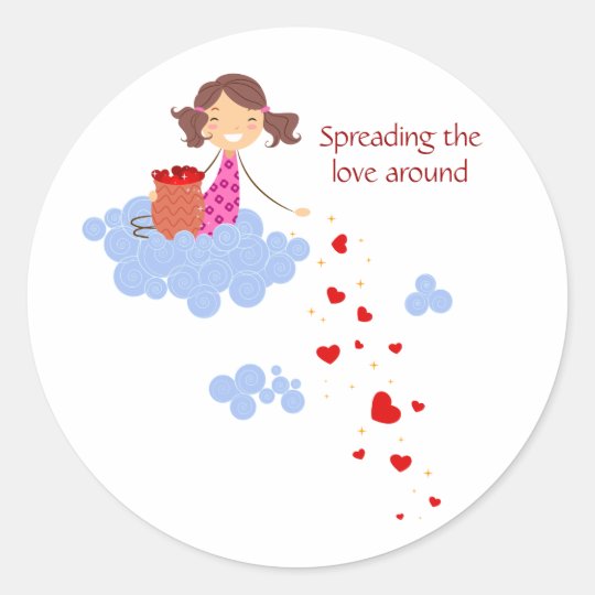 Spreading the Love Around Classic Round Sticker