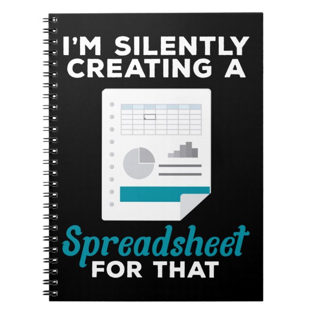 Spreadsheet Accounting Bookkeeper CPA Notebook (Front)