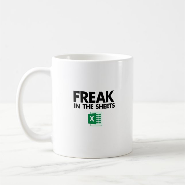 Spreadsheet Mug,Funny Accountant or CPA Gift Coffee Mug (Left)