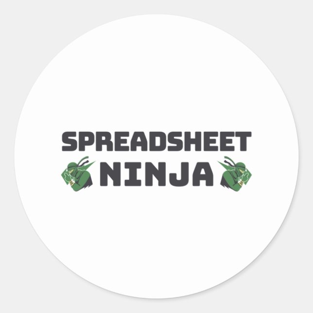 Spreadsheet ninja classic round sticker (Front)