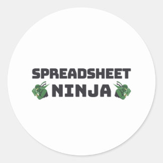 Spreadsheet ninja classic round sticker