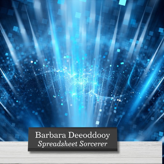 Spreadsheet Sorcerer Black Desk Name Plate (Creator Uploaded)