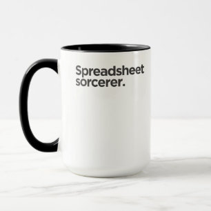 'Spreadsheet sorcerer.' Funny Coworker Birthday  Mug