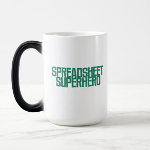 Spreadsheet Superhero Excel Data Management Design Magic Mug