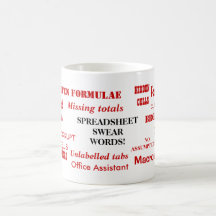 Spreadsheet Swear Words! - Very Rude Office Mug