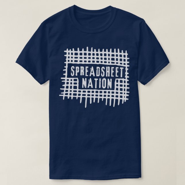 Spreadsheets Nation Excel Formula Funny Accounting T-Shirt (Design Front)