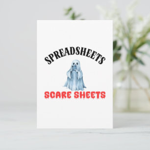 Spreadsheets Scare Sheets - Funny Accountant Thank You Card