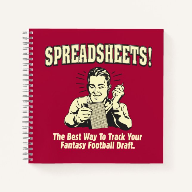 Spreadsheets: Track Your Fantasy Football Draught Notebook (Front)