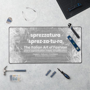 SPREZZATURA: THE ITALIAN ART OF FASHION-BlackDenim Desk Mat