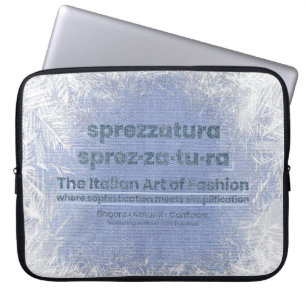SPREZZATURA: THE ITALIAN ART OF FASHION-BlueDenim Laptop Sleeve