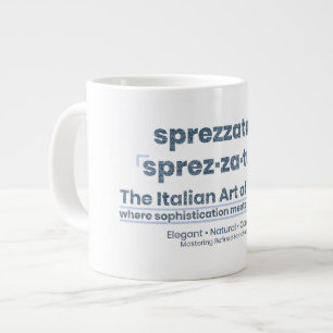 SPREZZATURA: THE ITALIAN ART OF FASHION-BlueDenim Large Coffee Mug