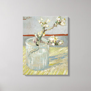 Sprig of Flowering Almond in a Glass by Van Gogh Canvas Print