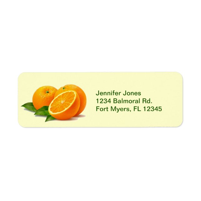 Sprig of Oranges Return Address Labels (Front)