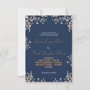 Sprig sprays - wedding invitation
