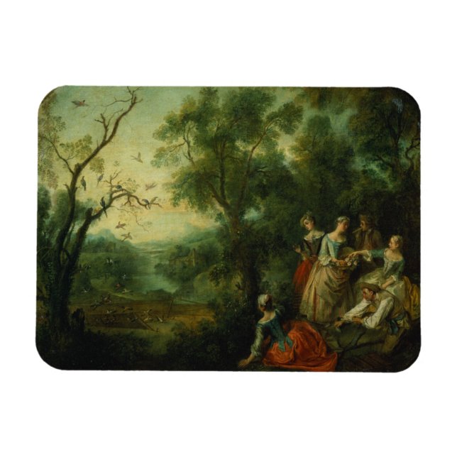 Spring, 1738 (oil on canvas) magnet (Horizontal)