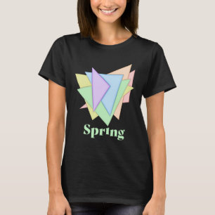 Spring Abstract Pastel Rainbow Colours T-Shirt