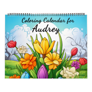 Spring Adult Coloring Calendar