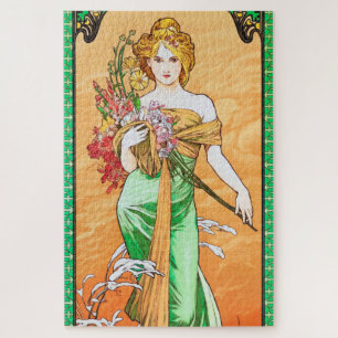 Spring, Alphonse Mucha Jigsaw Puzzle