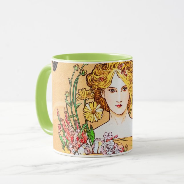 Spring, Alphonse Mucha Mug (Front Left)
