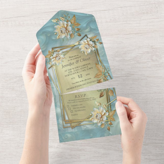 Spring and Summer Blooming Florals All In One Invitation (Tearaway)
