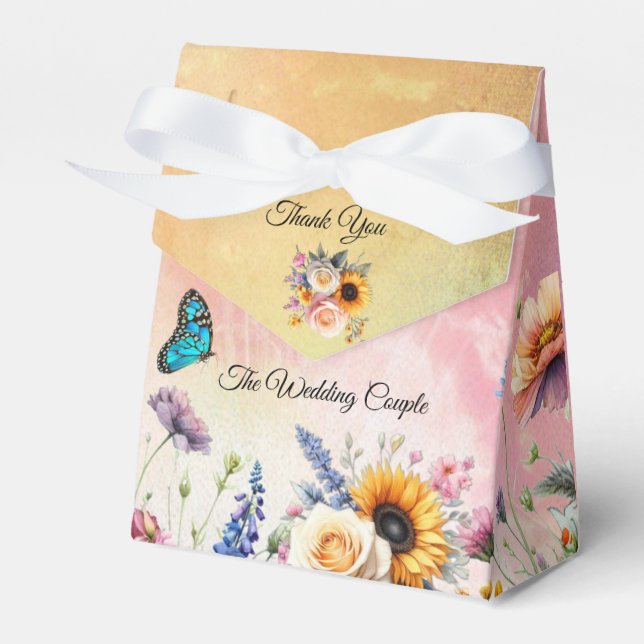 Spring and Summer Blooming Florals Favor Box (Front Side)