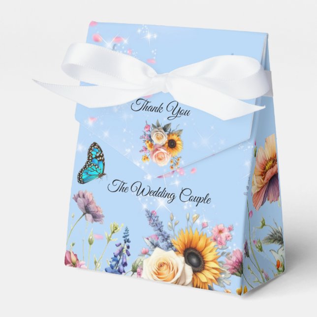 Spring and Summer Blooming Florals Favor Box (Front Side)