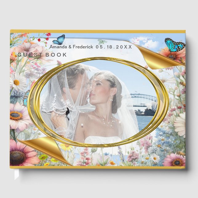 Spring and Summer Blooming Florals Guest Book (Front)