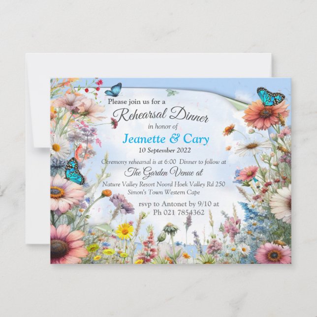 Spring and Summer Blooming Florals Invitation (Front)