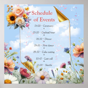 Spring and Summer Blooming Florals Poster