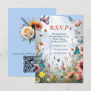 Spring and Summer Blooming Florals RSVP Card