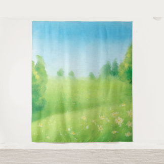 Spring and Summer Landscape Photo Background Tapestry