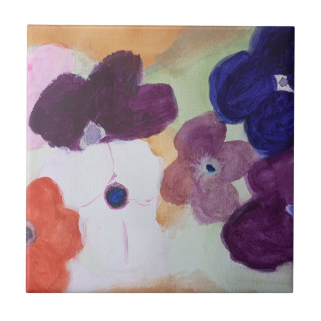 Spring Anemones Ceramic Tile (Front)