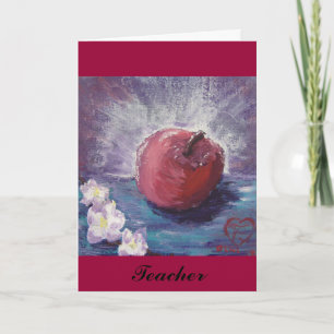 spring apple, Teacher Thank You Card