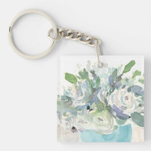 Spring Arrangement - Watercolor Bouquet Keychain
