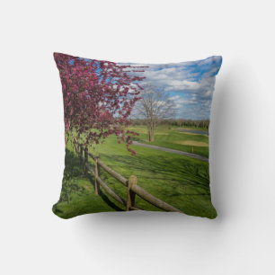 Spring At Rivercut Throw Pillow
