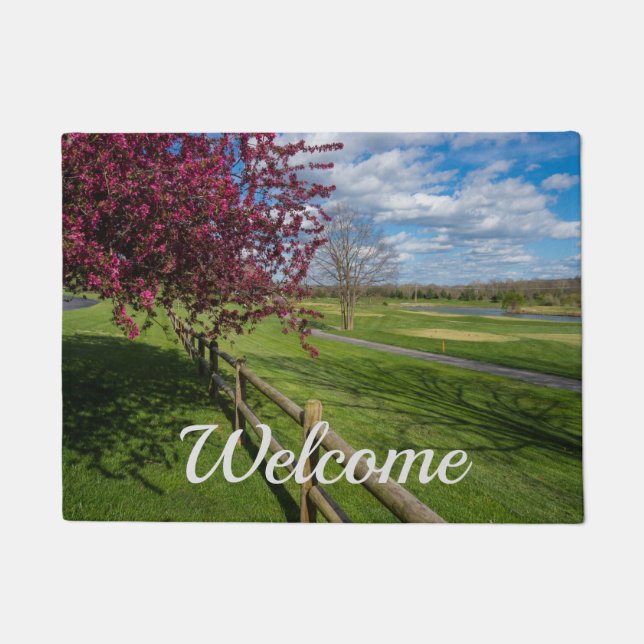 Spring At Rivercut Welcome Doormat (Front)