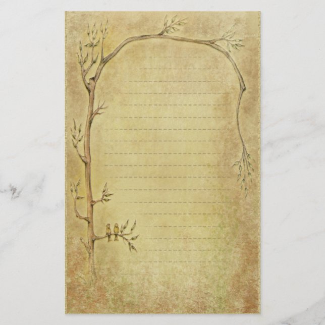 Spring Awakening - Tan Stationery (Front)