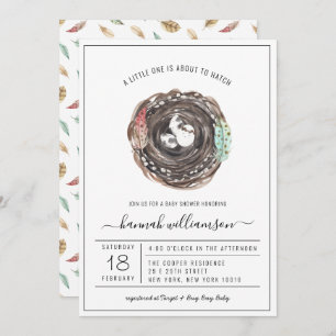 Spring Baby   About to Hatch Baby Shower Invitation