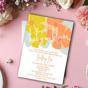 Spring Baby in Bloom Cosmo Floral Baby Shower Invitation