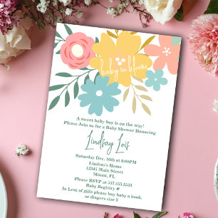 Spring Baby in Bloom Floral Baby Shower Invitation