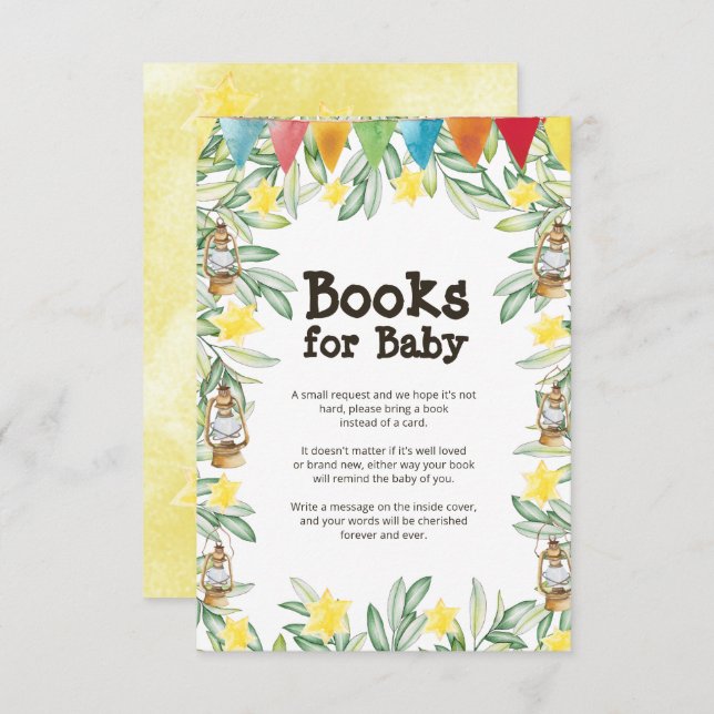 Spring Baby Shower Book Request Enclosure Card (Front/Back)