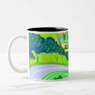 spring background Nature. Cute vector illustration Two-Tone Coffee Mug