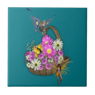 Spring basket gatherers tile
