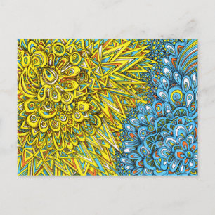 Spring Battling Winter Postcard