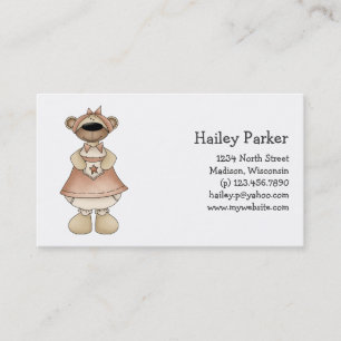 Spring Bears · Rosy Brown Dress Business Card